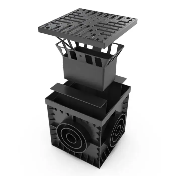 Дощоприймач пластиковий Base 300х300 чорний