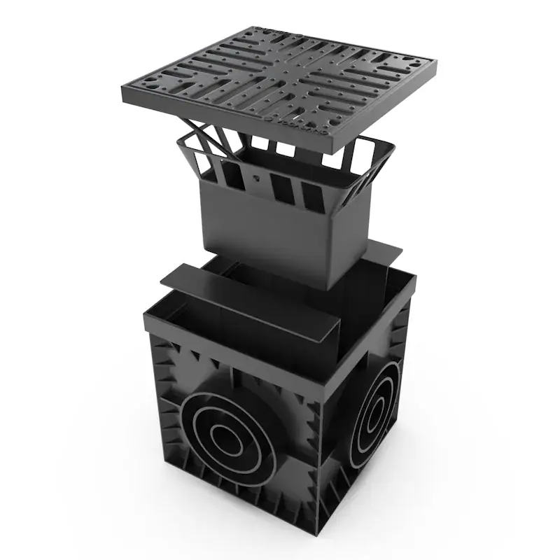 Дощоприймач пластиковий Base 300х300 чорний